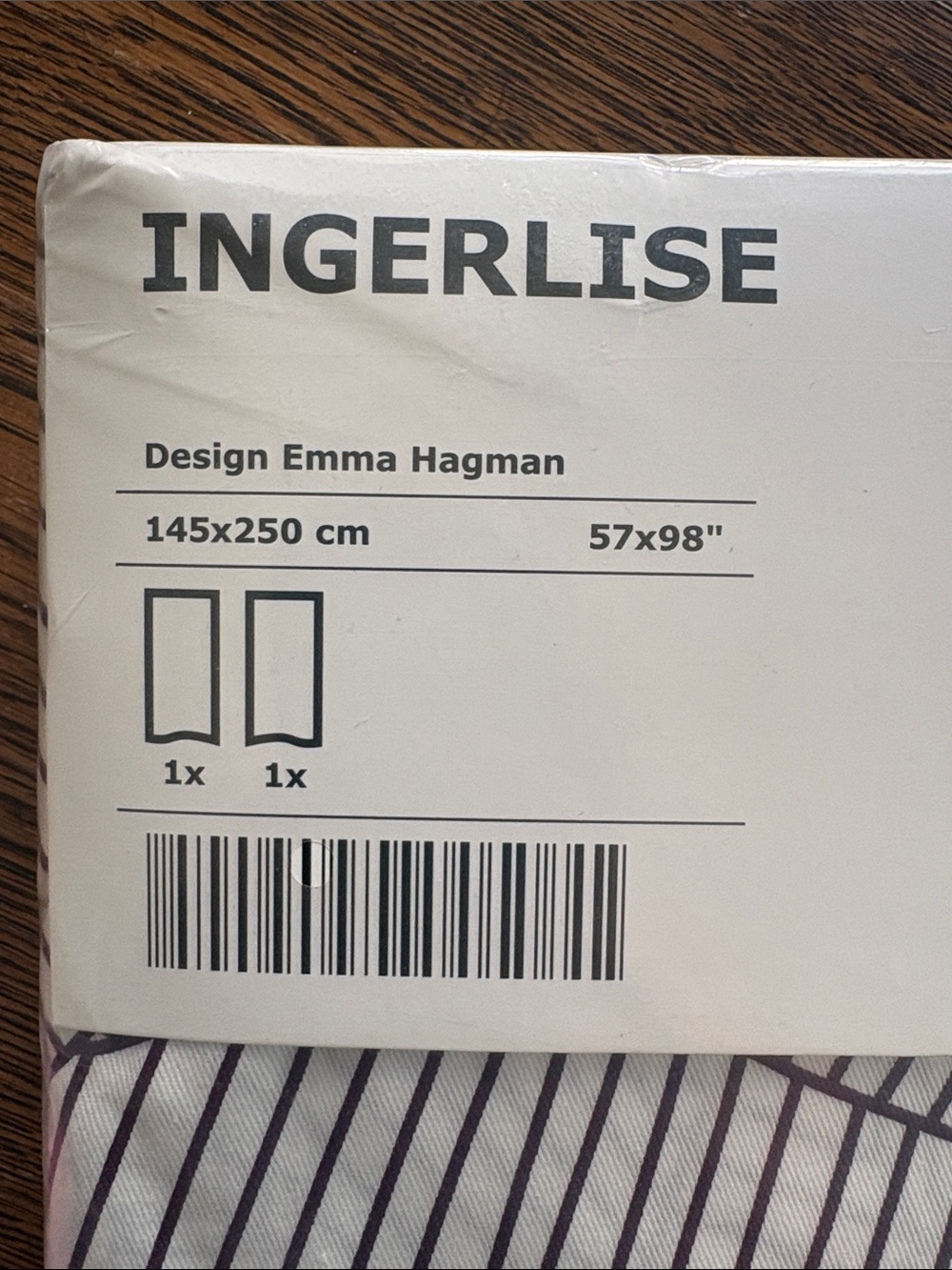 IKEA Set of 2 INGERLISE Mod Floral Unlined Grommet Curtain Panels 52x98 NWT - Picture 2 of 9